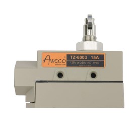 Awoco Heavy Duty Commercial Door Micro Switch with Cross Roller Plunger for Air Curtains, 250V 15A IP 65 Limit Switch Type NO and Type NC (TZ-6003-15A)