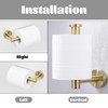 FAIRGIA Toilet Paper Holder Towel Ring Brushed Gold Bathroom Hardware