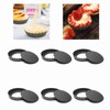 6Pcs 3in Quiche Pan Food Grade Prevents Sticking Carbon Steel