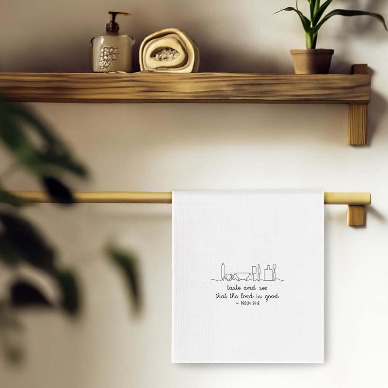 Trenstise Christian Kitchen Towels, Taste and See That The Lord