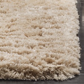 SAFAVIEH Polar Shag Collection Accent Rug - 2' x 3', Light Beige, Solid Glam Design, Non-Shedding & Easy Care, 3-inch Thick Ideal for High Traffic Areas in Entryway, Living Room, Bedroom (PSG800A)