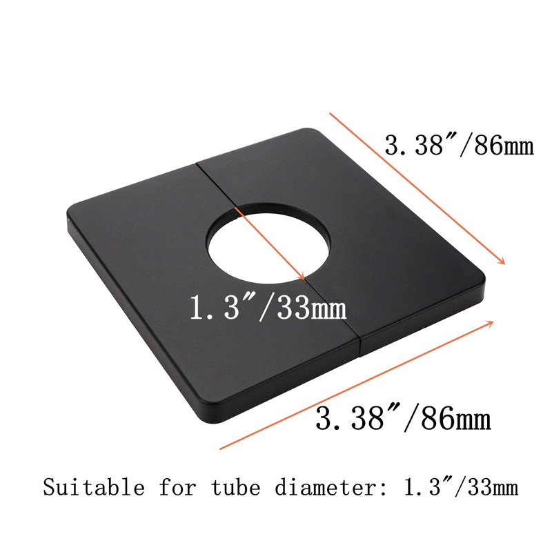 Tsnamay 2 Pcs Wall Split Flange, ABS Square Self-Adhesive Escutcheon