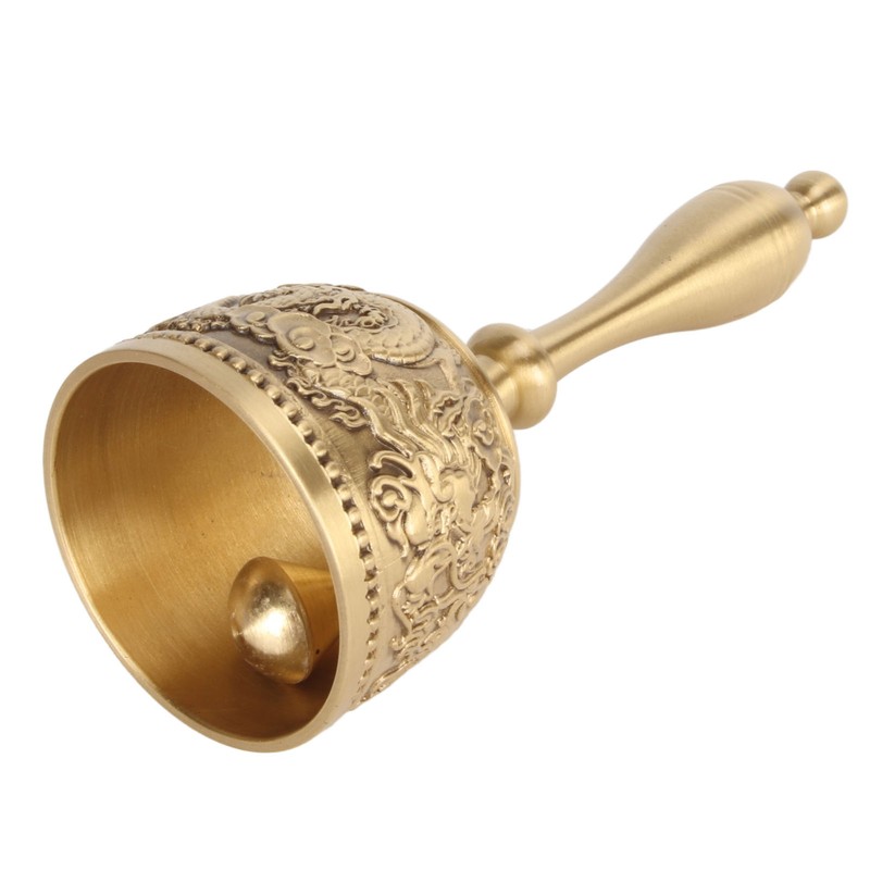 Brass Hand Call Bells Sturdy Handle Loud Ringing Bell for