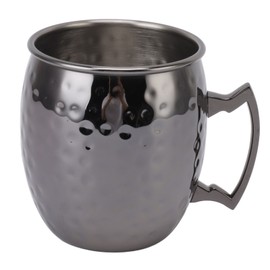 Moscow Mule Mug 600ml Capacity Stainless Steel Beer Cocktail Cup Drink Mug for Home Bar Dotted Black