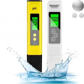 Flintronic Digital pH and TDS Meter Combo, 0.01pH High Accuracy pH Tester, +/- 2% Reading Accuracy PH/TDS/EC/Temp 4 in 1 Water Testers, pH Meters for Household Drinking Water, Pool, Hydroponics