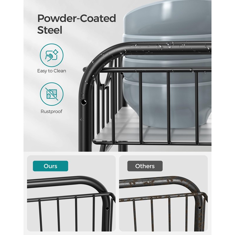 SONGMICS 2-Tier Stackable Cabinet Organizer - Gondola Shelving with 2