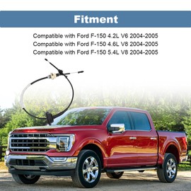 WMPHE Automatic Transmission Gear Shift Cable Compatible with Ford F-150 F150 2004-2005 4.2L V6 4.6L 5.4L V8 Replacement for 4L3Z-7E395-BA 4L3Z7E395BA Gearshift Control Lever Selctor