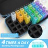 Monthly Pill Organizer 4 Times a Day, Pill Box Organizer