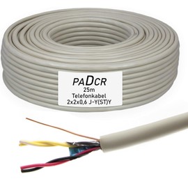 Jysty Telephone Cable Installation Cable 2 x 2 x 0.6 m 25 m