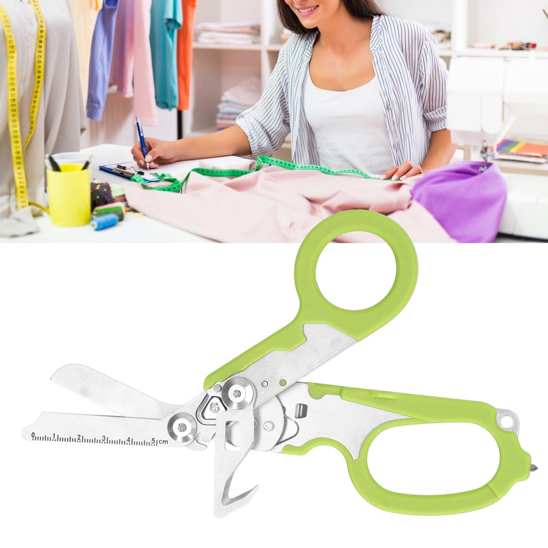 Folding Scissors Stainless Steel Clear Scale Wind Breaker Cutter Wrench