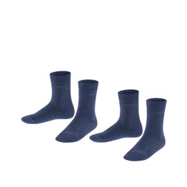 ESPRIT Kids Foot Logo 2-Pack socks, 2 pairs, UK size 9-11.5 (EU 27-30), Blue, cotton mix - Skin friendly cotton, reinforced stress zones, goes with every look