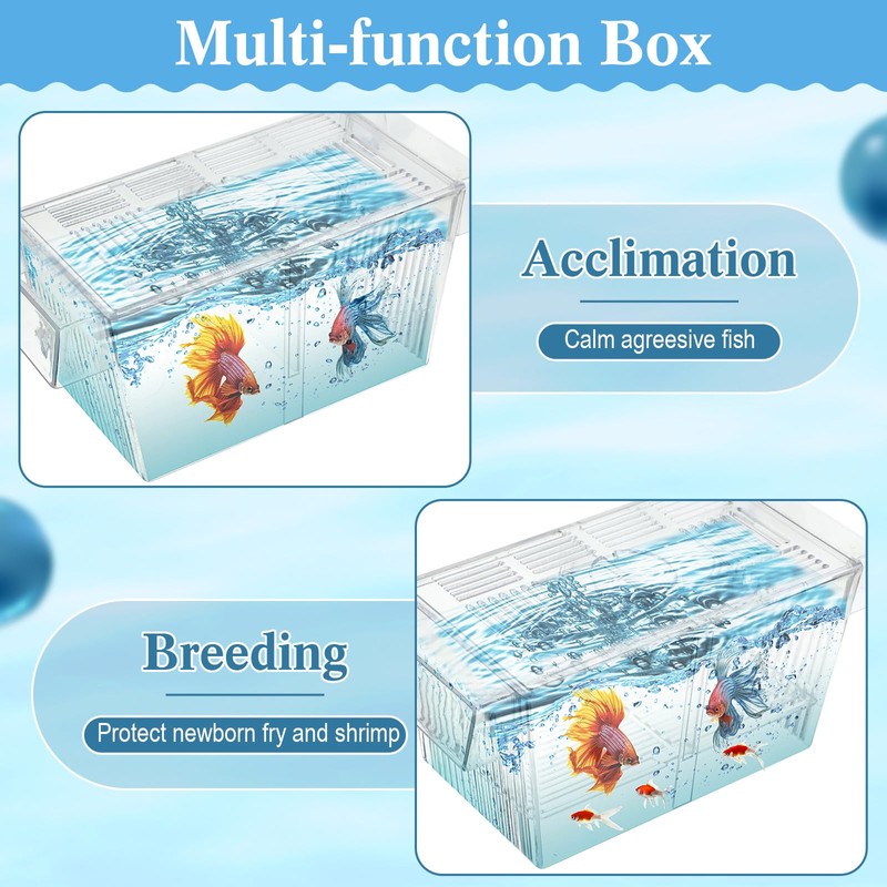 Wenqik Fish Breeder Box for Aquarium Fish Acclimation Box Breeder