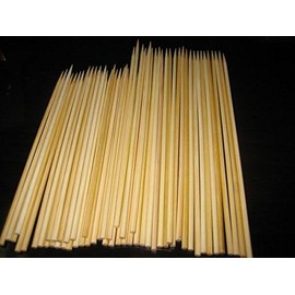 200 X 30 cm / 12in Food Grade Wooden Bamboo BBQ Skewers - 4mm (Extra Thick)