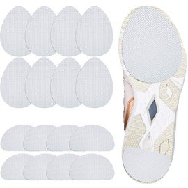 16 Pieces Non-Skid Shoe Pads Self-Adhesive Shoe Grips Anti Slip Shoe Pads Noise Reduction Shoes Cushion Anti-Shedding Rubber Sole Protector (White, Simple Style)