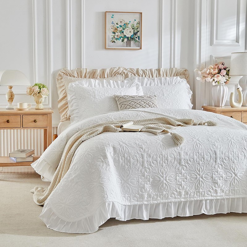 Ruffles Quilt Set Queen Size 96 * 96in - 3