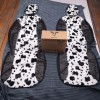 COW CAR Cow Fluffy Seat Covers Two Front with Bling