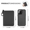 T-carbon Credit Card Holder with ZIpper 24 Card Slots