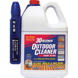 30 SECONDS Mold and Mildew Stain Remover | 1.3 Gallon | Ready to Use | Battery Powered Spray Wand