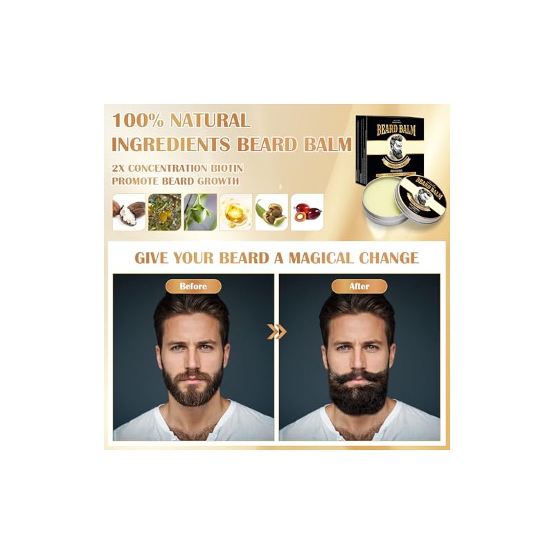 Beauntangly Bálsamo Barba Hombre 100 Natural Manteca Karité Aceite Argán