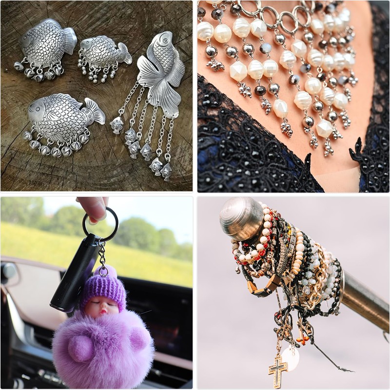 690 Pieces Mini Key Ring, 4 5 6 8 10