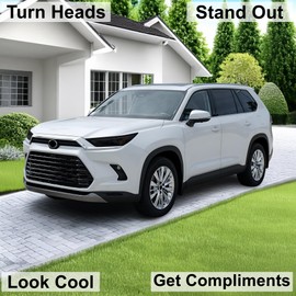 BOGAR TECH DESIGNS Precut For Toyota Grand Highlander 2024-2026 Full Headlight Head Light Tint Kit, Dark Smoke