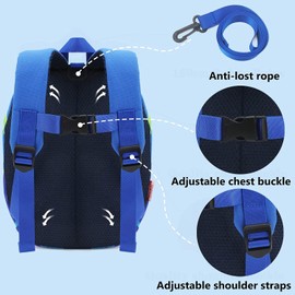 Kids Safety Harness Backpack Leash Child Toddler Anti-Lost Dinosaur Bag Cartoon