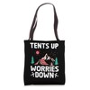 Tents Up Worries Down Camping Scouting Scouts Scout Tote Bag