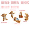 5pcs Bunny Figurines Cute Style Resin Material Decorative DIY Micro