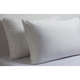 LinenZone 400 Thread Egyptian Cotton Luxury Hotel Quality (White, Stanadard Pillow Cases Pair 50x75CM)