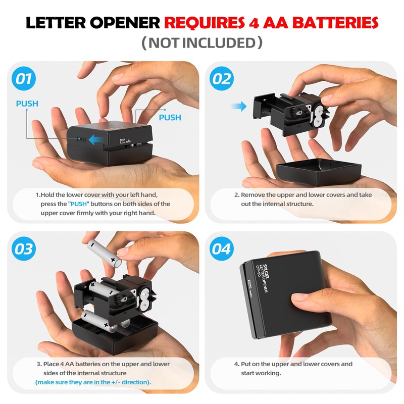 SYLCXX Battery Operated Electric Letter Opener - Letter Openers Envelope