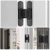 Hidden Hinges, 2 Pack Invisible Cupboard Hinges, 180 Degrees Adjustable