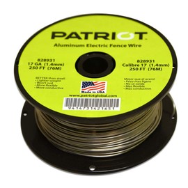 Patriot Aluminum Tire Fence Wire Sturdy Rustproof Resists Tarnish 17-Gauge 250 ft