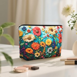 Cosmetic Bag Beauty Makeup Bags Floral Small Portable Pouch Purse Case Toiletry Bag Toiletries Case Multifunctional for Women