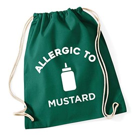 Hippowarehouse Allergic to Mustard Drawstring Cotton School Gym Bag 37cm x 46cm, 12 litres