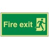 V Safety Glow In The Dark Final Fire Exit Man