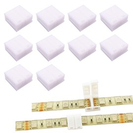 TronicsPros 10pcs Waterproof RGB 5050 LED Strip Connector 4 Pin LED Tape Connector for 10mm Wide Waterproof SMD 5050 RGB LED Strip RGB 5050 LED Ribbon Connector LED Strip to Strip Connector