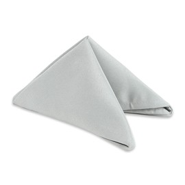 Polyester Cloth Napkins - Washable Soft Table Linens - Durable & Elegant for Dining, Restaurants, Weddings, Events, Rentals, Banquets, & Parties - Premium Quality Set of 250, Silver, 20"x20"