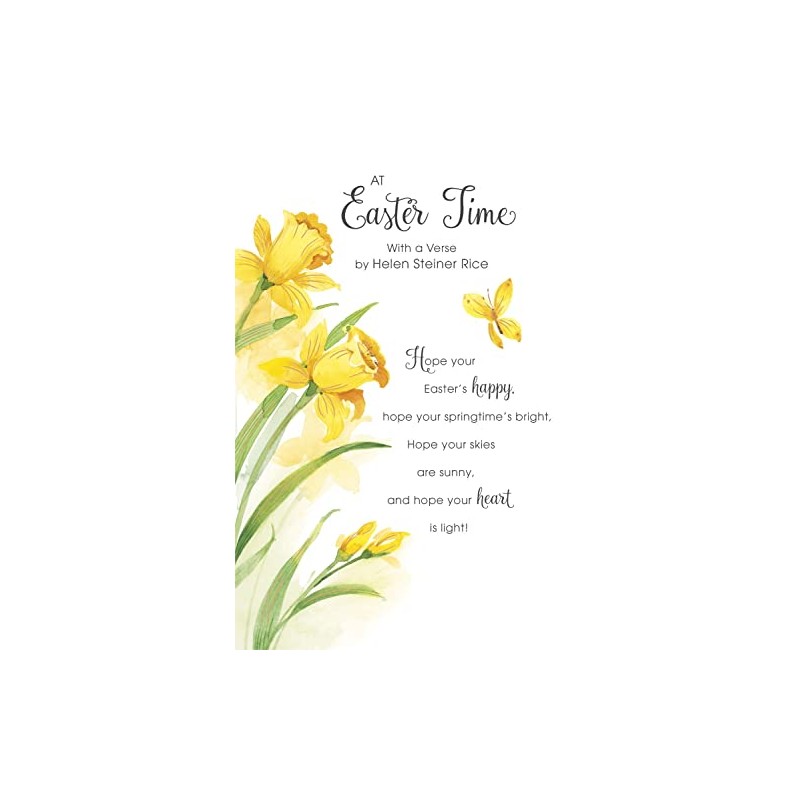Easter Card Daffodils And Easter Poem