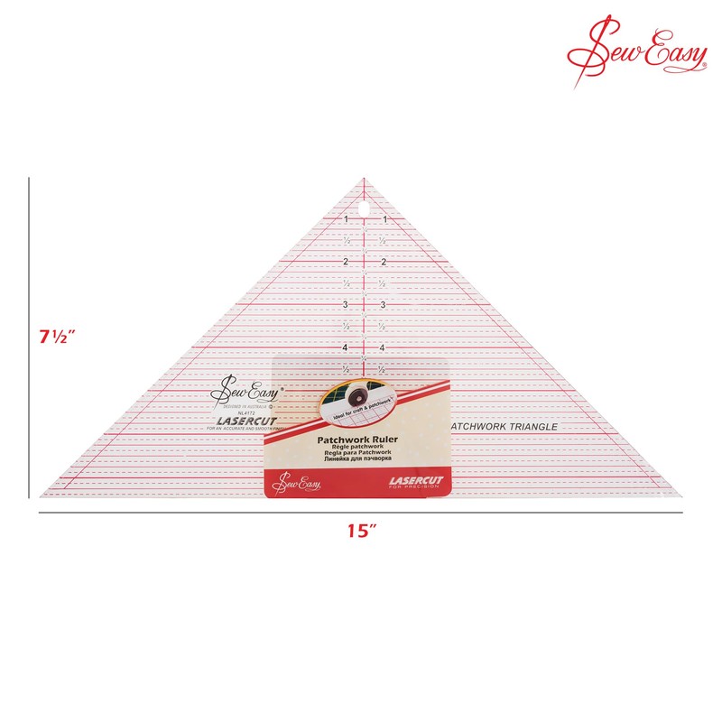 Sew Easy 90° Triangle Template – Quilting & Patchwork Rule