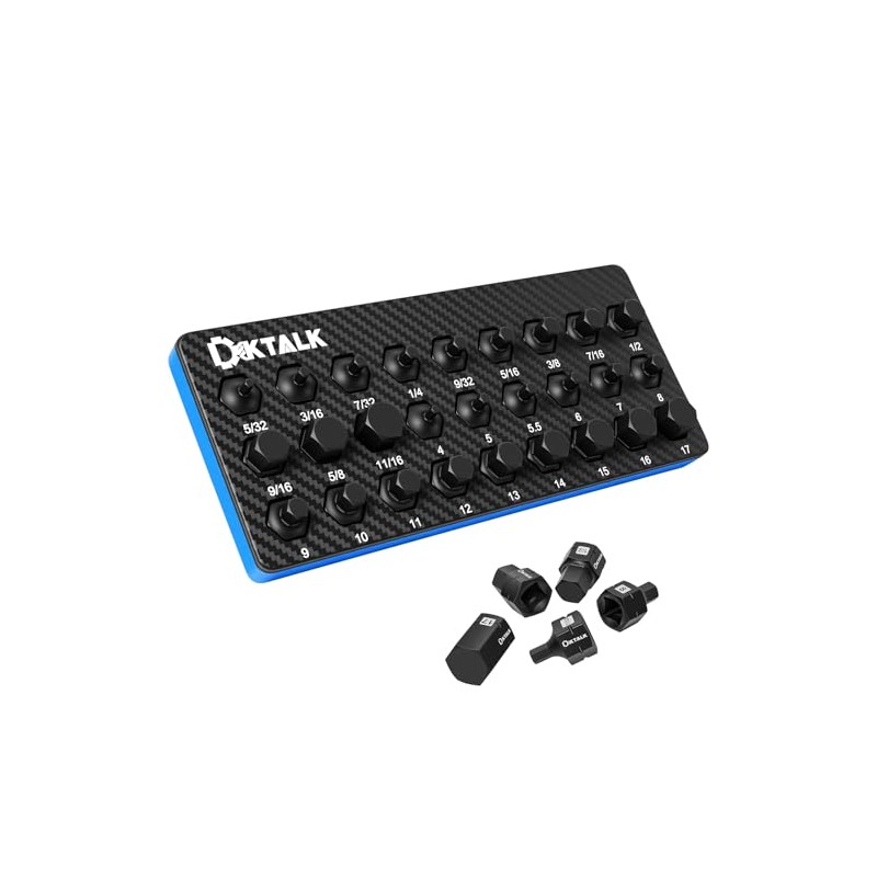 3/8" Drive Stubby Hex Bit Socket Set,27PCS Impact Allen Socket