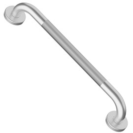 Satin Brushed Nickel Shower Grab Bars 20 Inch w/Anti-Slip knurled Grip, iMomwee Stainless Steel Wall Mount Bathroom Safety Balance Handrail, Handicap Elderly Senior Assist Textured Grab Bar Handle