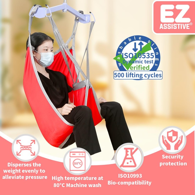 EZ Assistive Patient Lift Divided Leg Sling with Lower Back,