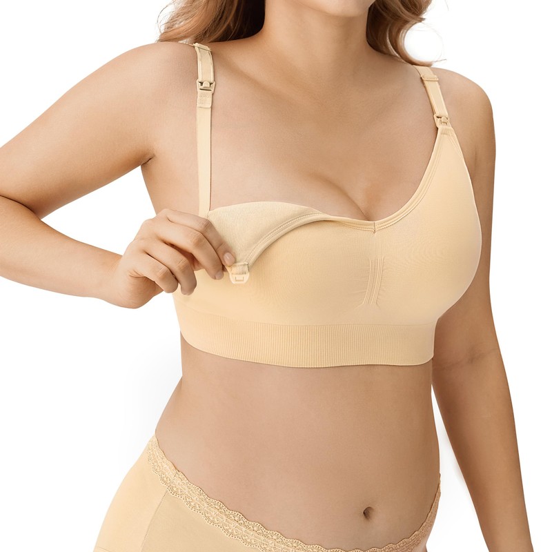 HBselect 3 pcs pregnancy nursing bra, seamless with additional bra