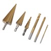 6PCS Step Drill Bit Set Hex Shank Electric Step Drill