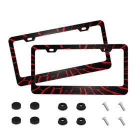 keluki Mountains License Plate Frame, Solid Rust-Proof Aluminum Holder with 2 Holes, Universal Car Frame for Standard US Canada License Plate Holder 12x6 Inch