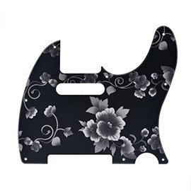KAISH 8 Hole 3D Printed Tele Style Guitar Plastic Pickguard TL Pick Guard Scratch Plate for Tele/Telecaster Flower Pattern