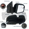 Right Passenger side Mirror with Power Glass, Outdoor Temperature Sensor,Turn