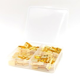 56 PCS Piggyback Spade Connectors Chair Terminal Quick Disconnect Electrical 3 Way Adapter 1/4" Male to Female Tabs 6.35mm Crimp Terminals Connectors
