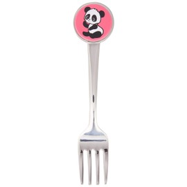 Round Panda Child Fork Pink