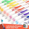 EcoFox Cepillos de Dientes Desechables Multicolor Empaquetados Individualmente 50 Piezas